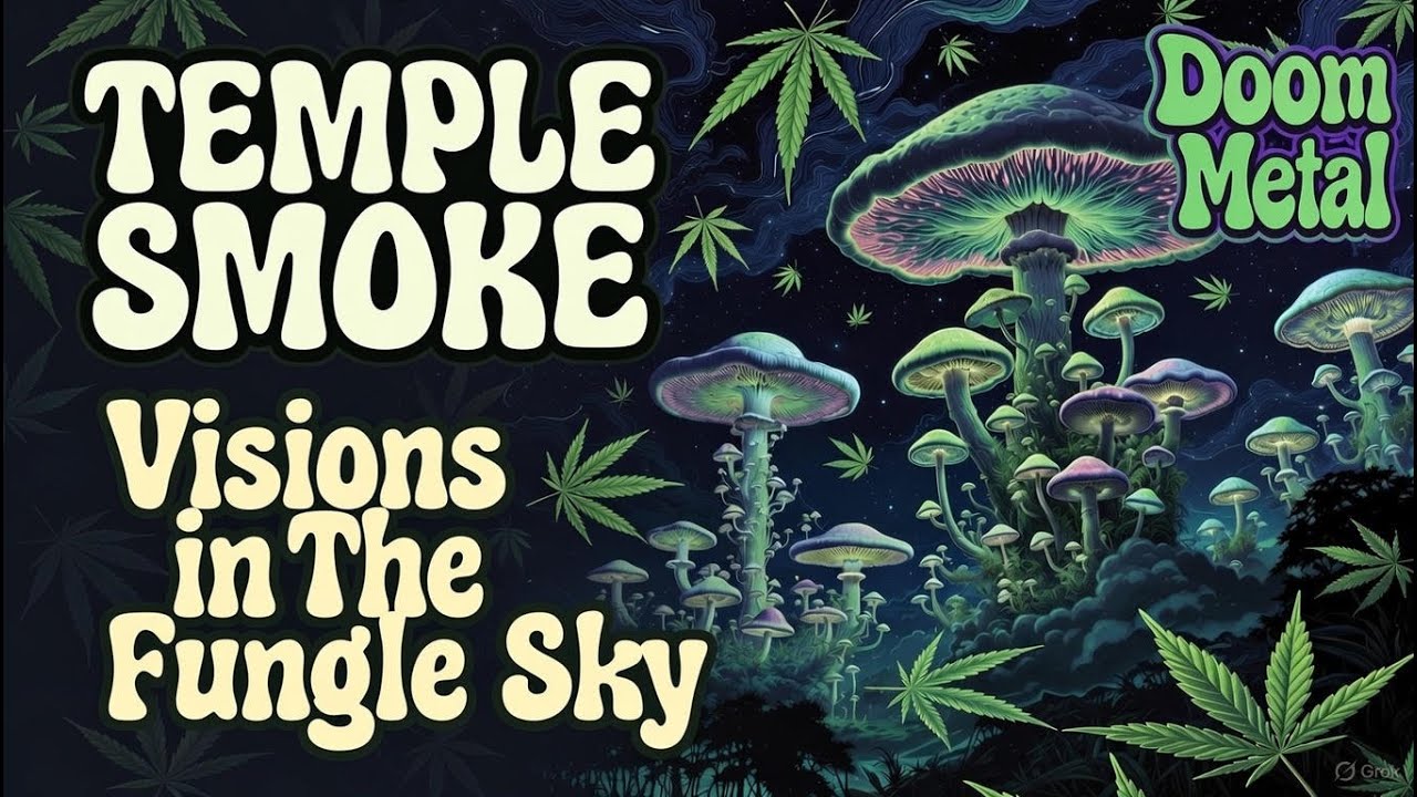 Temple Smoke - Visions in The Fungal Sky (Audio) - The Emerald Sorcerer | Doom Metal | Stoner Metal