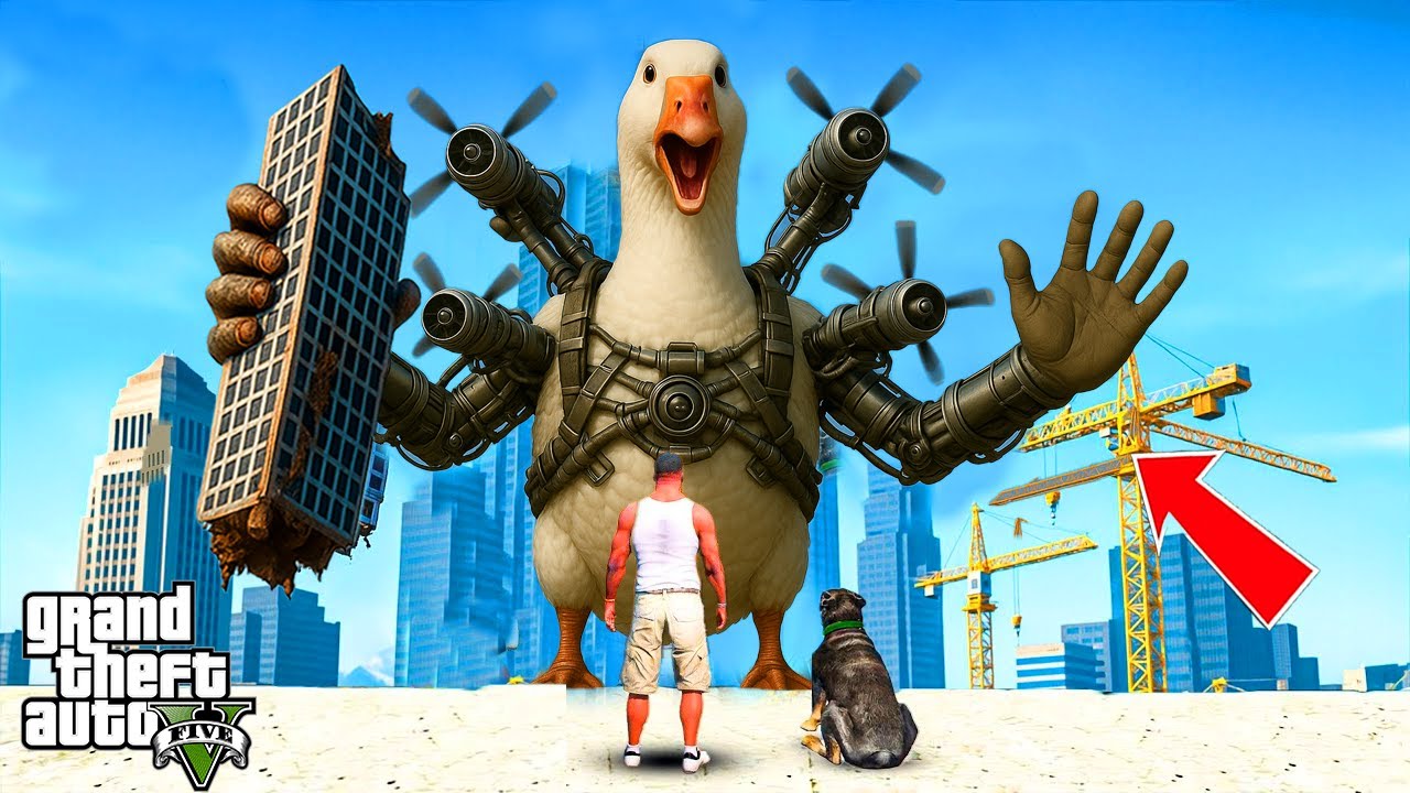 GTA V : Franklin⚡Escape From Duck Bombombini Monster VS Avengers GTA 5 In Telugu