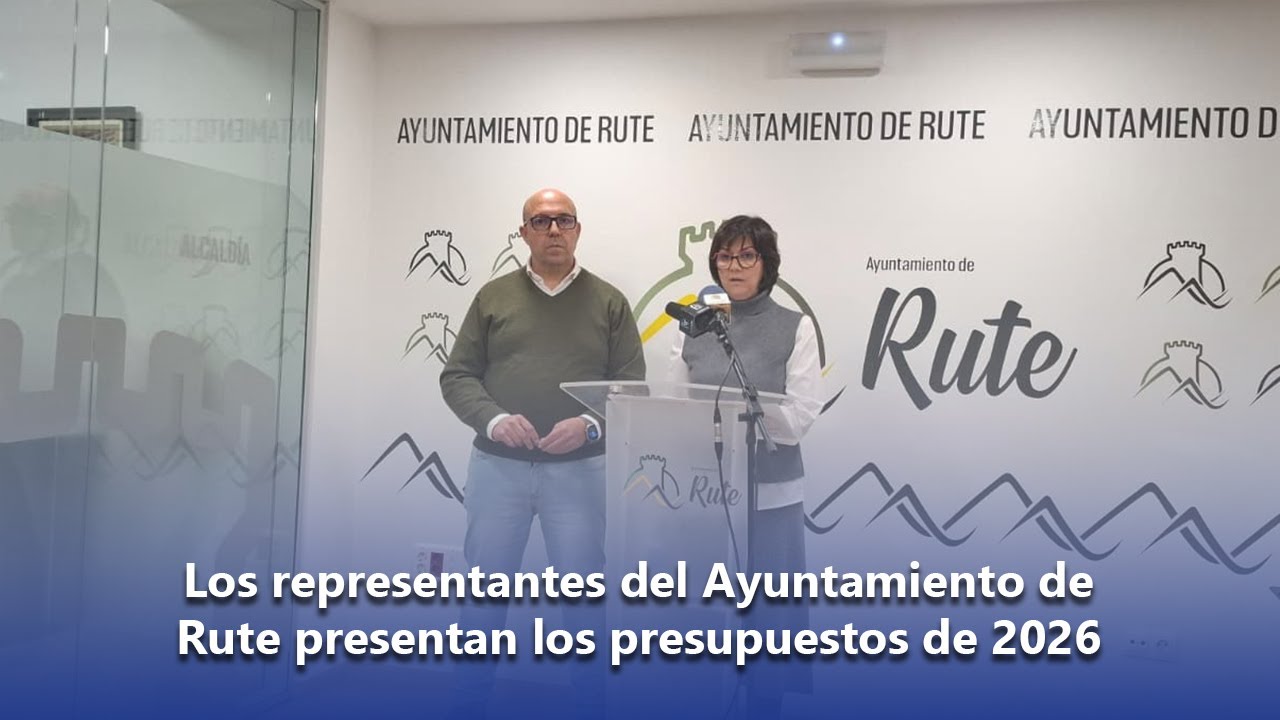 Los representantes del Ayuntamiento de Rute presentan los presupuestos de 2026