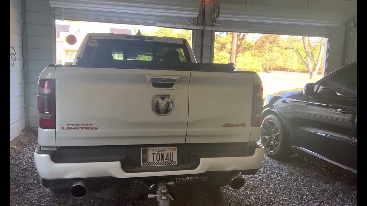 2021 Ram 6.2 Hellcat Swap cold start with FOUR mufflers