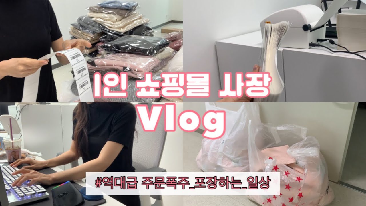 1인 쇼핑몰 사장 브이로그✨ | 에이블리 지그재그 역대급 매출 | 여성의류 초보사장 포장 VLOG