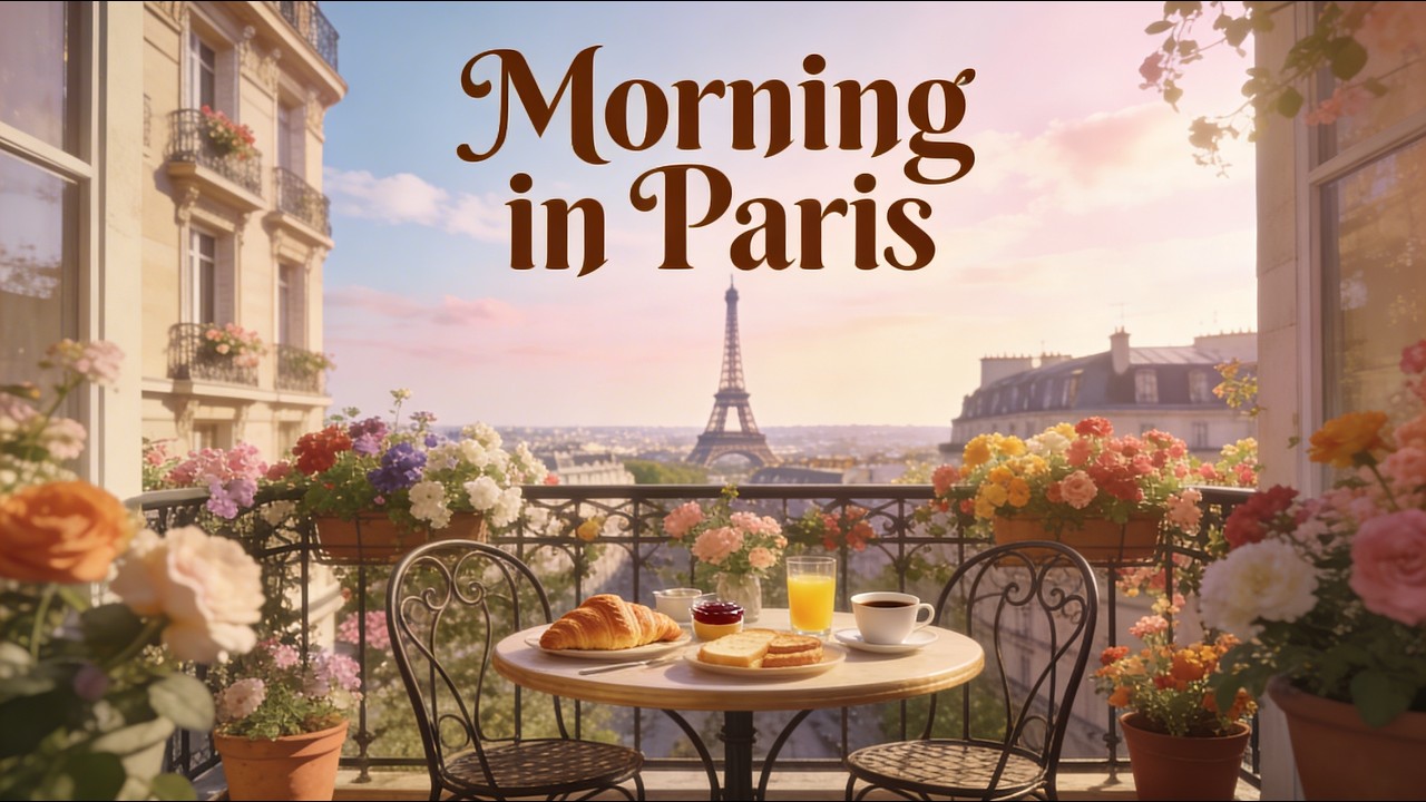 𝐌𝐨𝐫𝐧𝐢𝐧𝐠 𝐢𝐧 𝐏𝐚𝐫𝐢𝐬 ☕ Happy French Jazz — Beautiful Balcony View | Good Mood
