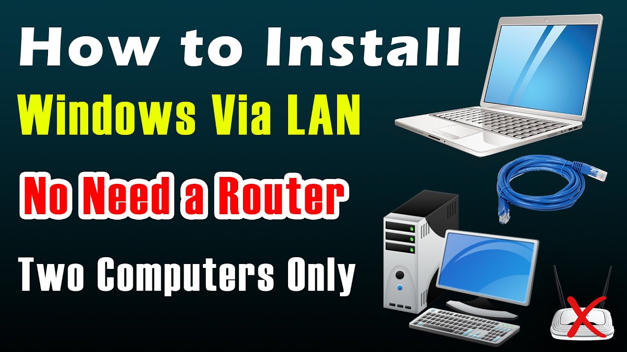 How to Install Windows Operating System Via Lan Cables without a Router | Step-by-Step English Guide