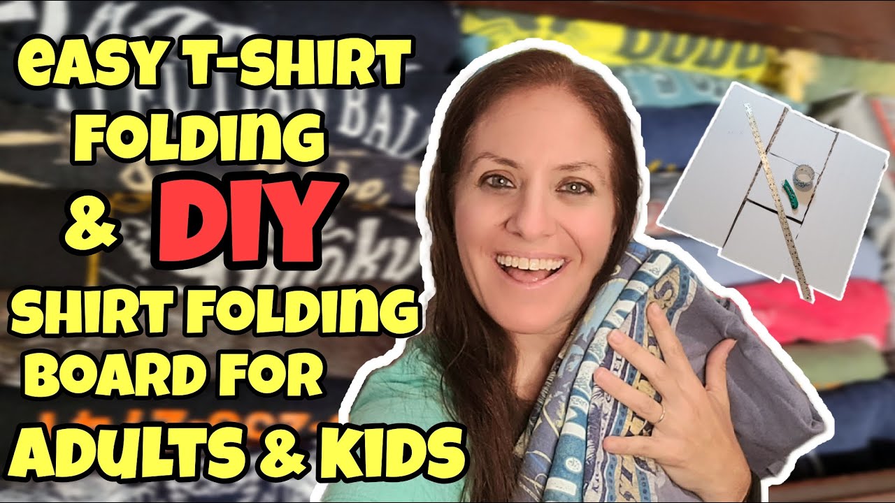 #foldingclothes #foldinglaundry #foldingboard #DIY Easy shirt folding tutorial Make a folding board