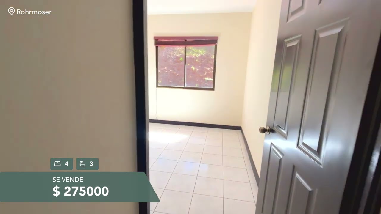 Casa en condominio Rohrmoser 4 habitaciones 