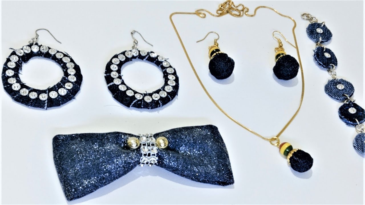 5 Awesome Jewelry Making Ideas From Old Jeans | Old Cloth Reuse Ideas