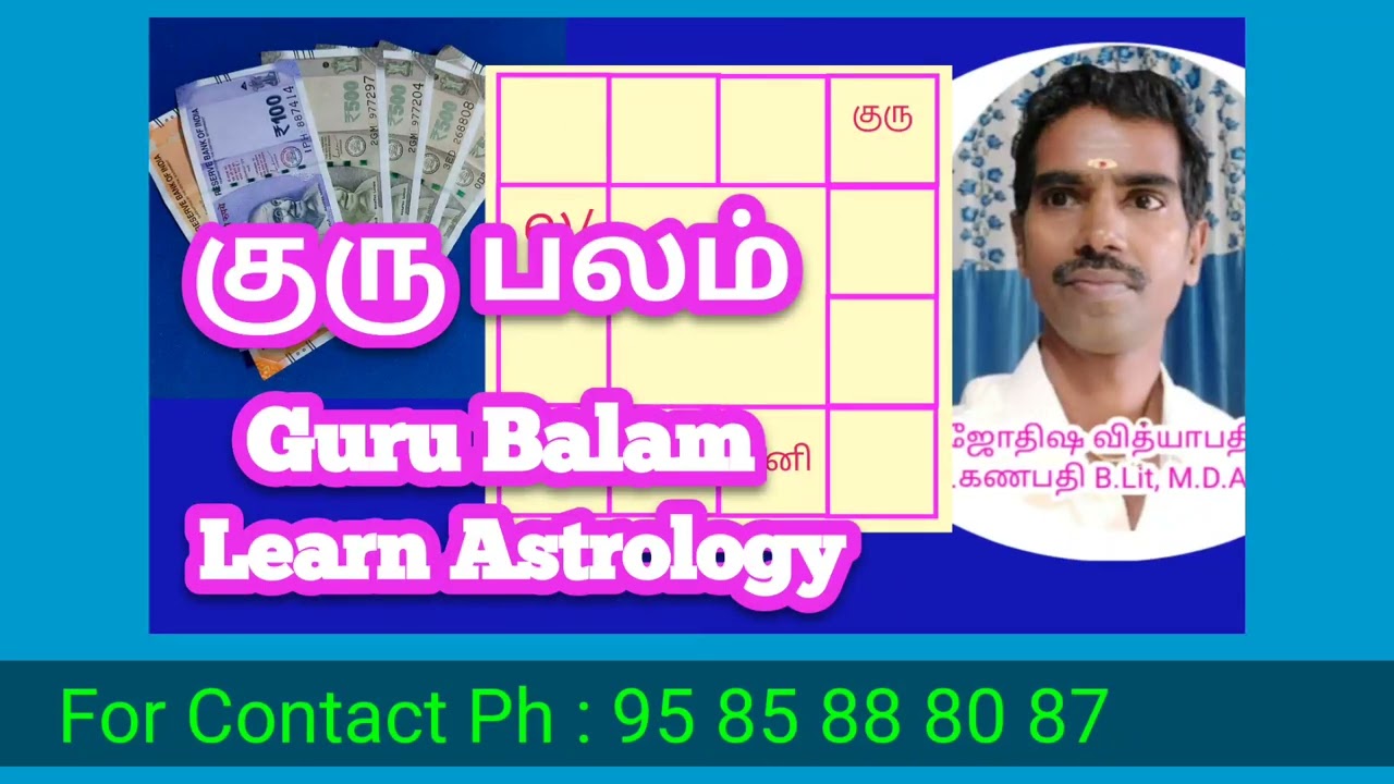 குரு பலம் / Guru Balam / Learning Astrology / NV GANAPATHII