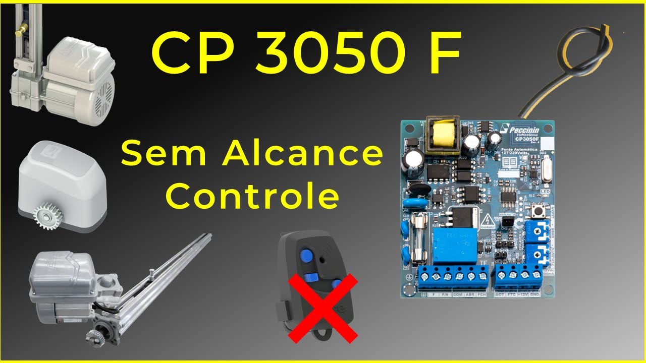 Como Melhorar Alcance da Placa de Port&atilde;o CP 3050 Peccinin Nice Soldando Fio da Antena