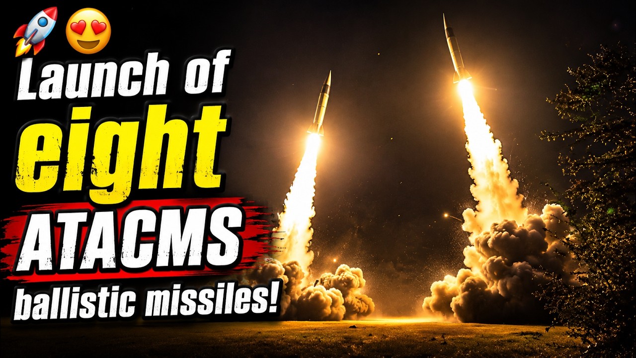 🚀😍 Launch of eight ATACMS ballistic missiles! #ukraine #russia #warzone #war #russiaukrainewar #army