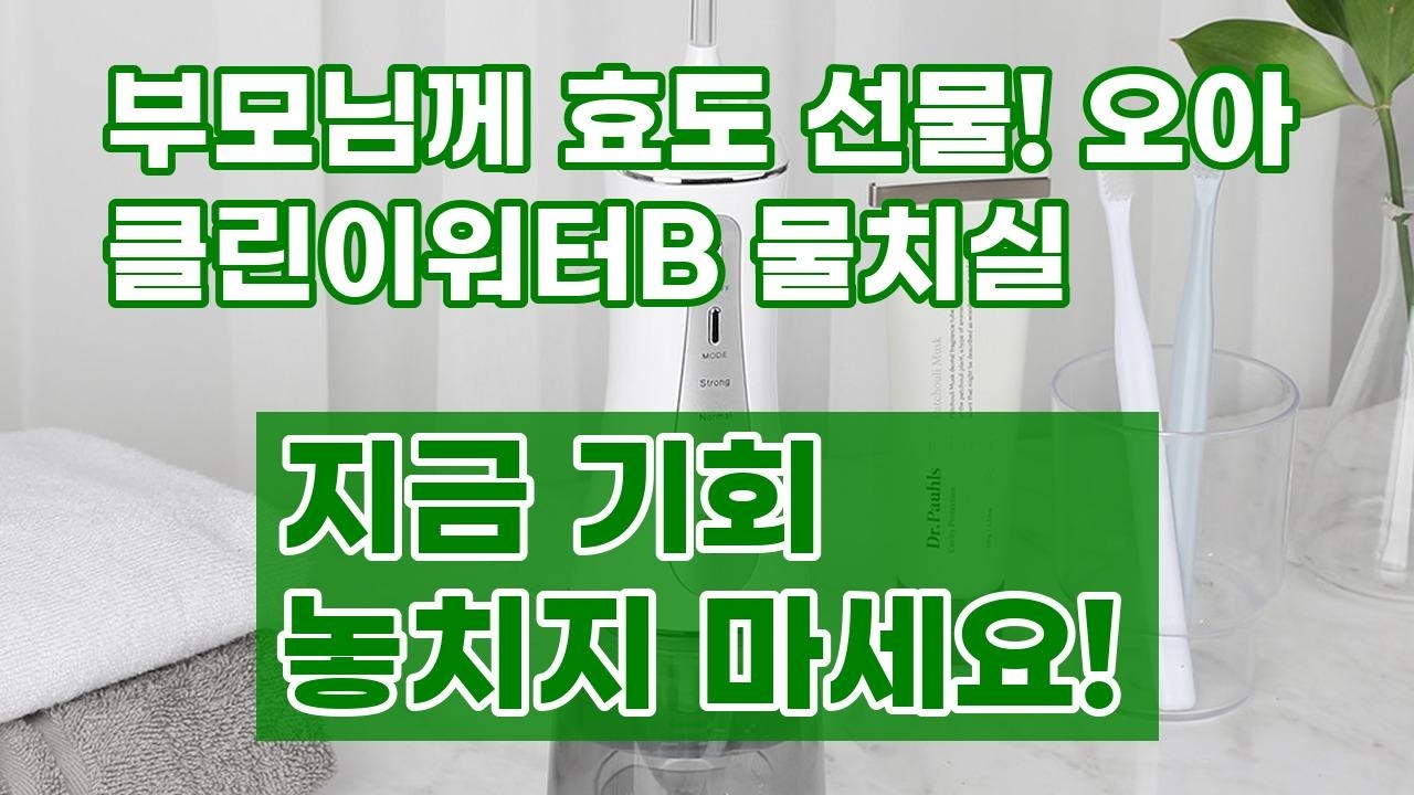 오아 클린이워터B | 부모님 선물로 딱! 무선 물치실로 개운한 구강관리 끝판왕!