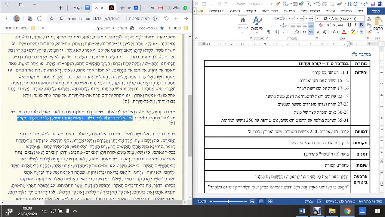 במדבר טז