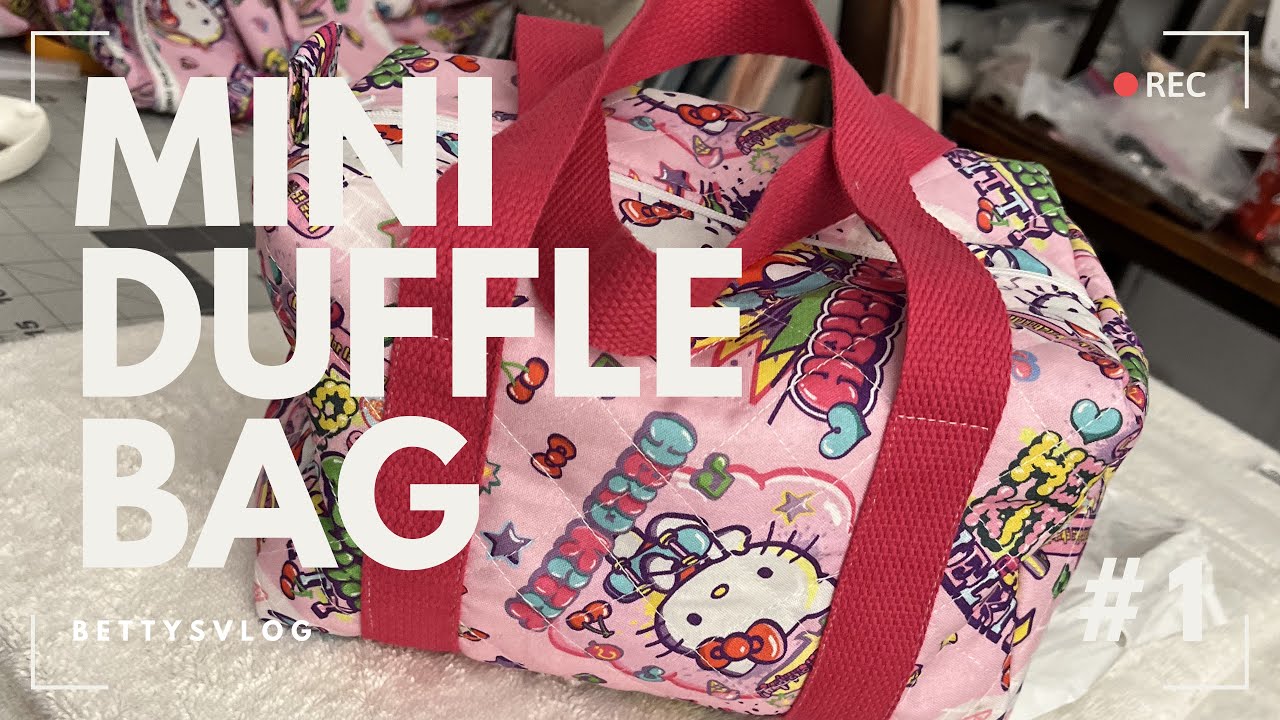 Mini Duffle bag:watch me sew this mini duffle bag, Not a Tutorial, Modifying a Duffle bag pattern 🤔