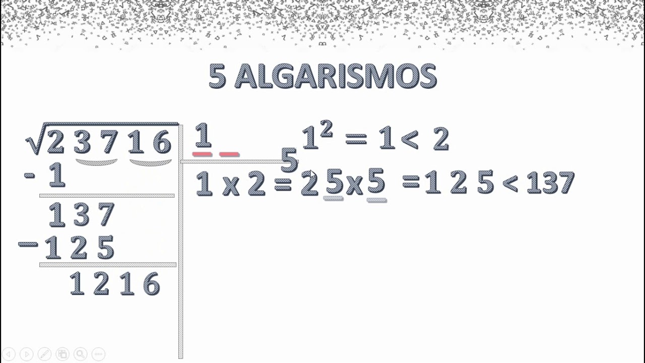 calculando a raiz quadrada de um número com 5 algarismos