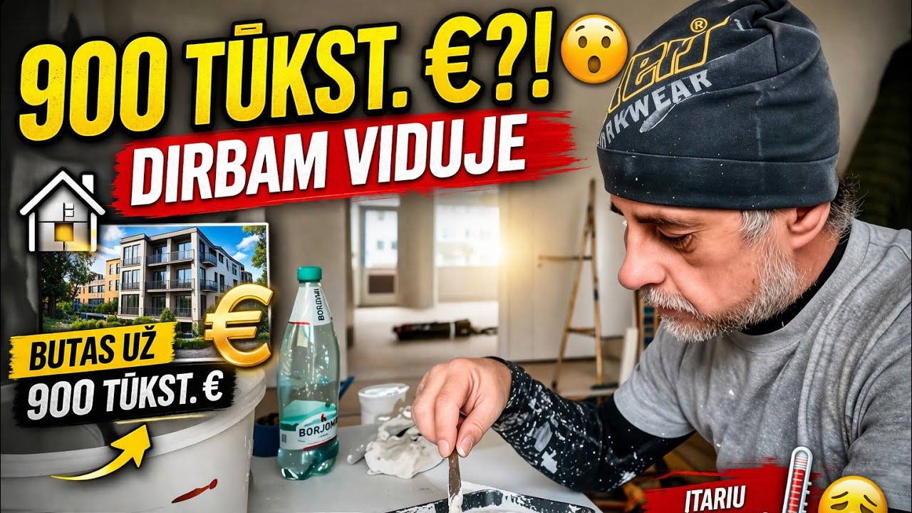 Fasado darbai pauzėje. Dirbame viduje. Perdažinėjimas. Butas už 900 tūks. EU. Įtariu peršalimas.