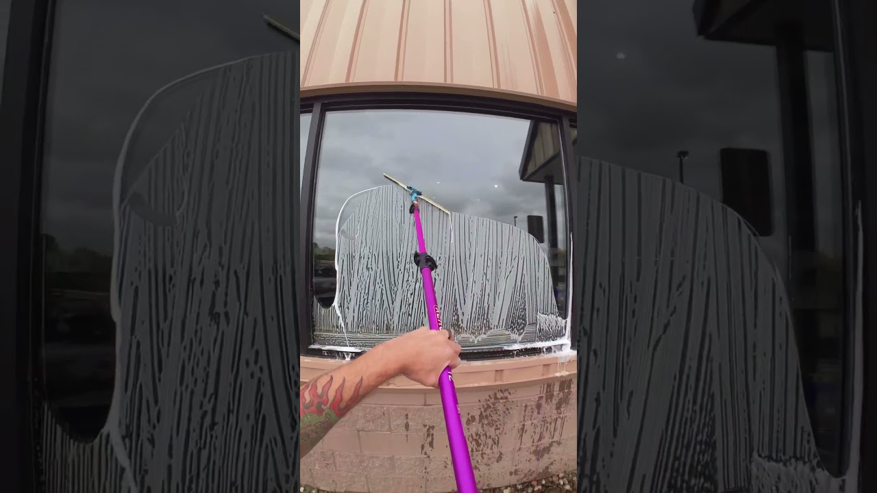 Extra soapy Xero Trad pole work! #xero #steveothewindowcleaner #WCR #satisfying #oddlysatisfying