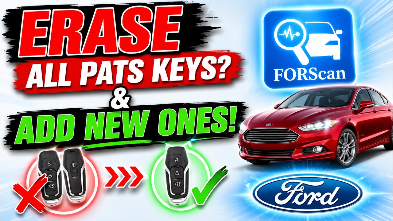 How to ERASE all known working PATS keys (lost or stolen) and PROGRAM new keys? FORScan + Ford