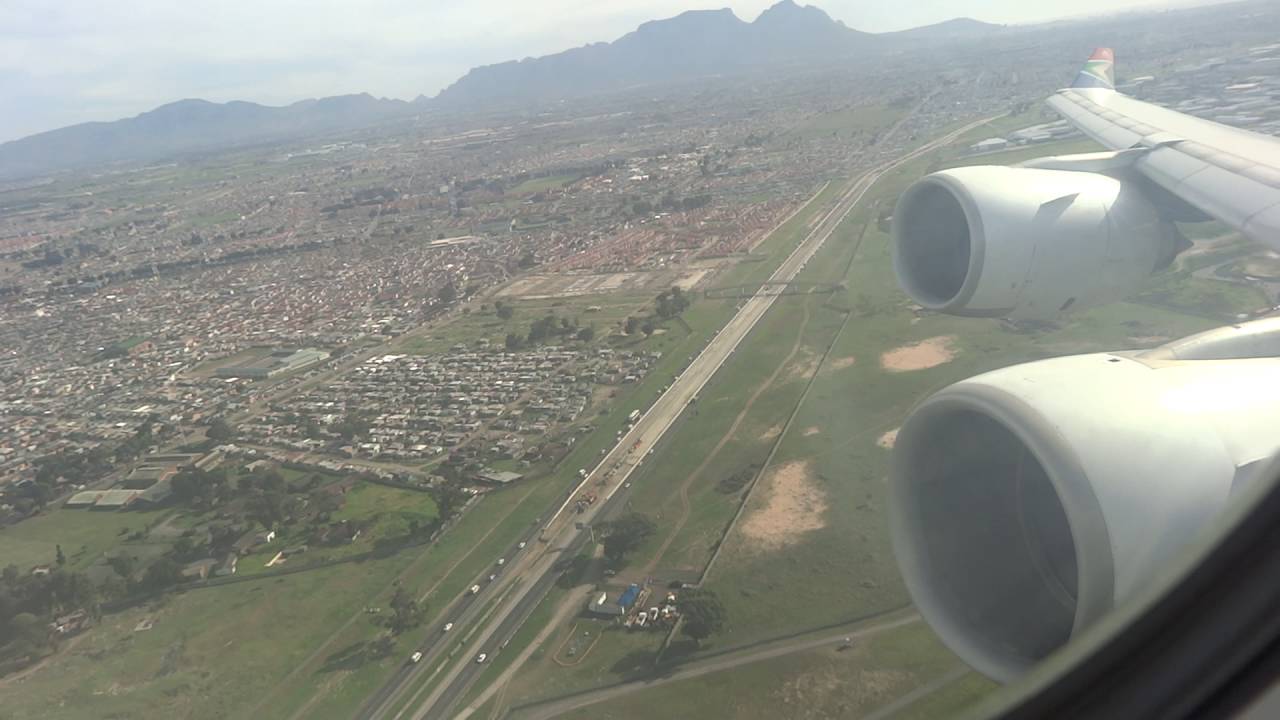Taking off Cape Town A340 600 South African Airways
