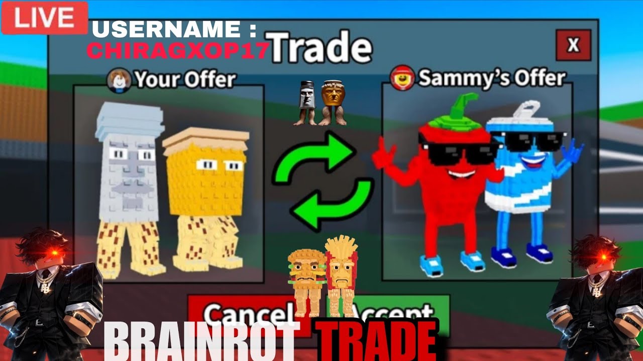 Trade | Brainrot Steal A Brainrot | LIVE STREAM 🎮