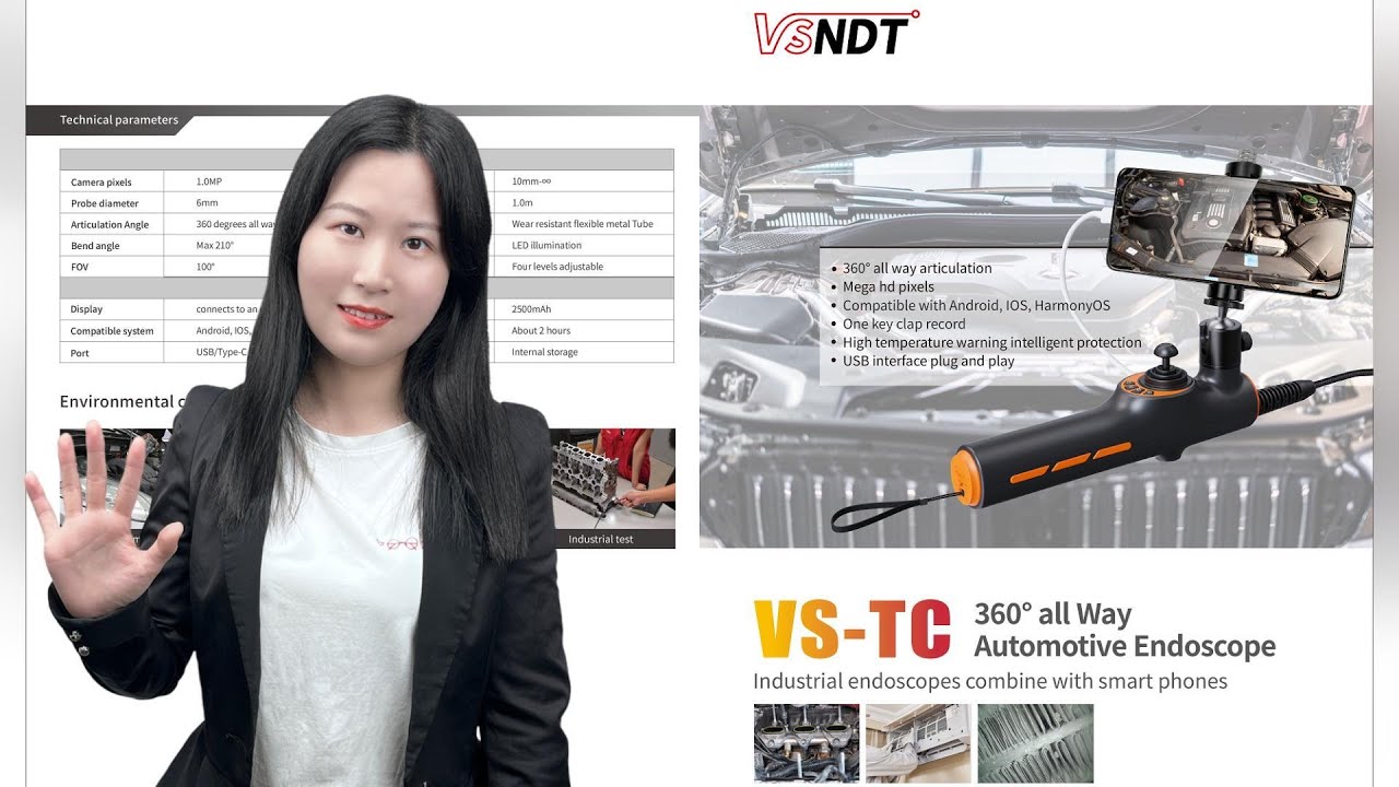 360&deg;all Way Automotive Endoscope！