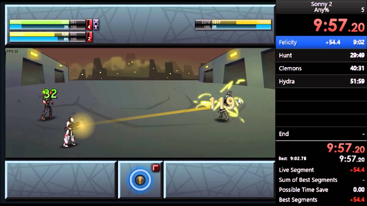 Sonny 2 Any% Speedrun: 1:13:10