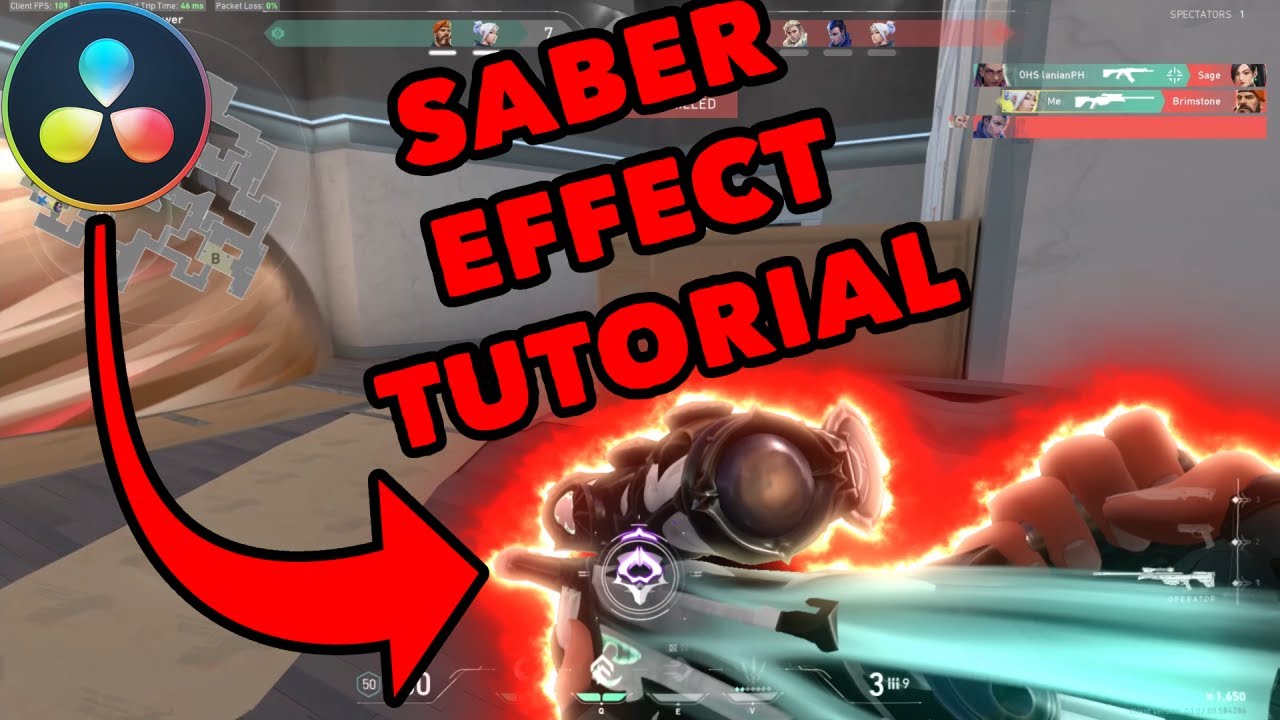 How to Create SABER GLOW EFFECT for your Valorant Montage / Edit in Davinci Resolve Tutorial