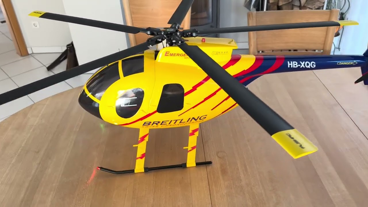 RC-Heli Hughes MD500 als 500er im Maßstab 1:8 von Flishrc mit 5-Blatt Rotorkopf 