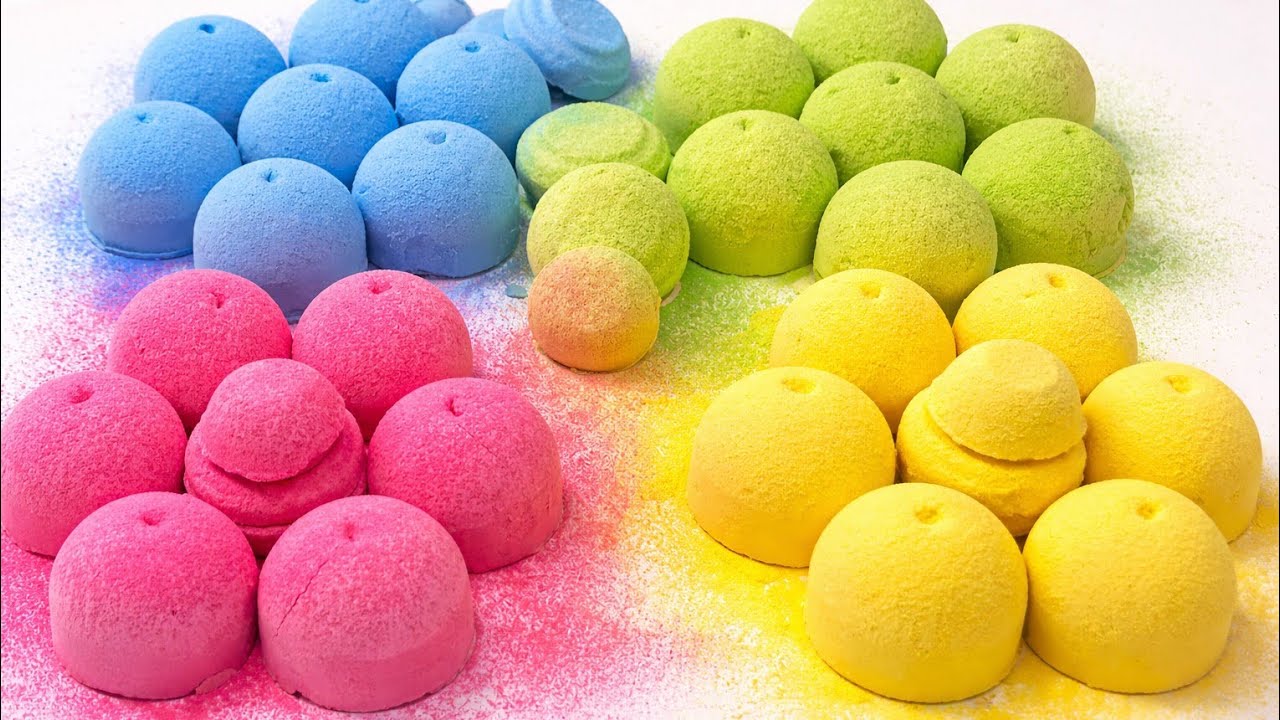Pastel Color Baking Soda ASMR | No Talking | Satisfying Sounds