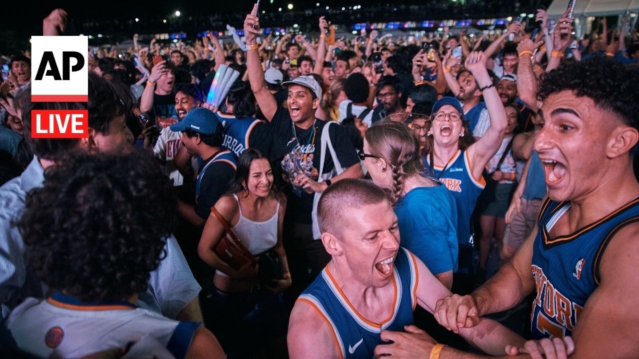 LIVE: New York Knicks fans celebrate after winning NBA championship