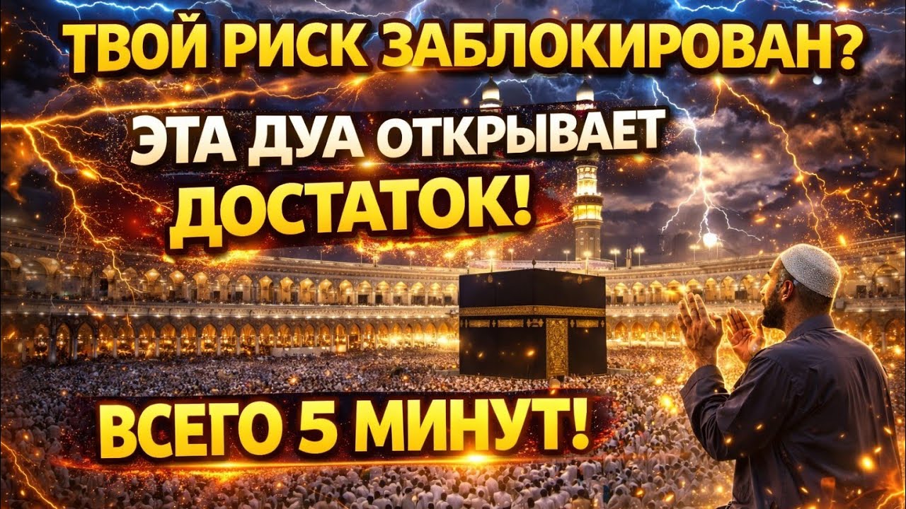 СРОЧНО! СИЛЬНАЯ ДУА НА РИЗК — ОТКРОЙ ДОСТАТОК И ДЕНЕЖНЫЙ ПОТОК ЗА 5 МИНУТ!