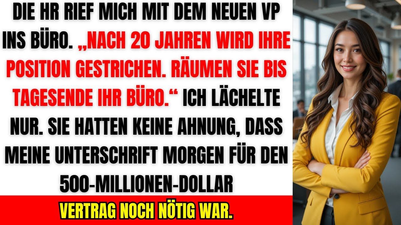 Sie strichen meine Stelle – doch meine Unterschrift stoppte den 500-Mio-Deal 💼🔥