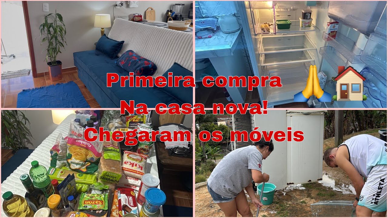 Chegaram os móveis da casa nova🏠primeira compra😊dei minha geladeira para eles🙏