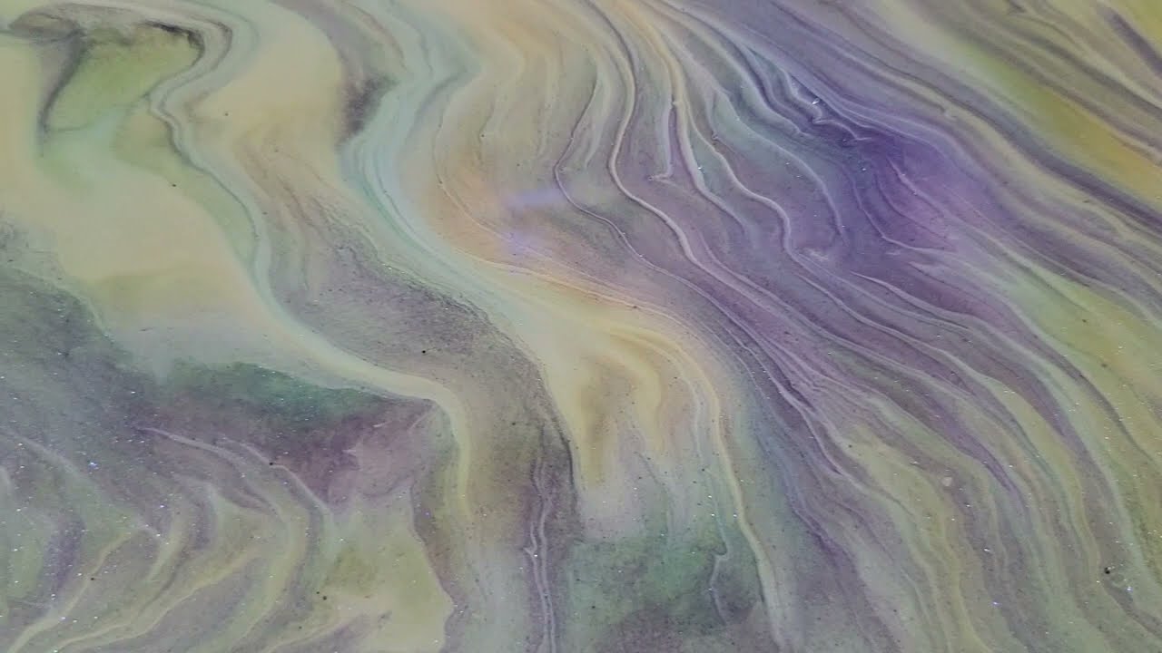 (422) ACRYLIC POURING - COLOURARTE Pigments - Primary Elements and Bling It - Landscape Part I