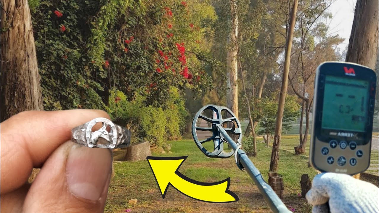 Esta parque está lleno de monedas/ encontré anillo de plata 