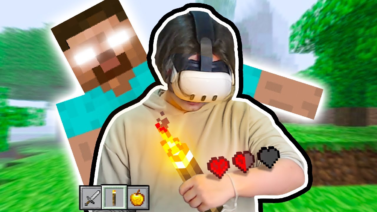 MİNECRAFT VR AMA HEROBRİNE PEŞİMDE - iplusd VR