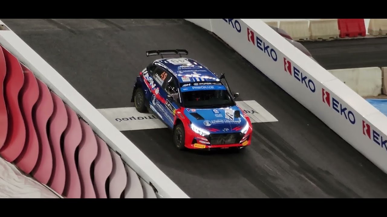 WRC Rally Acropolis 2022, OAKA Athens Olympic Stadium, Super Special L.ATHANASOULAS vs E.STEFANIS