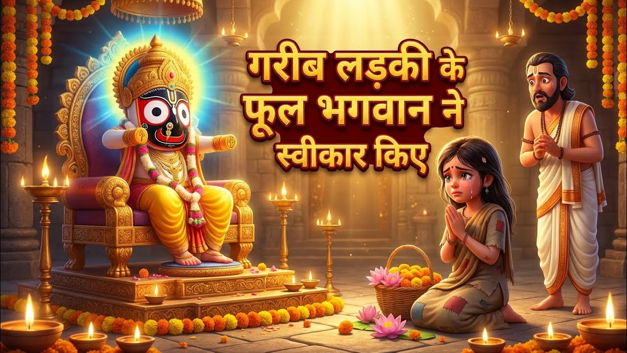 गरीब लड़की के फूल भगवान ने खुद स्वीकार किए 😲 | जगन्नाथ जी का अद्भुत चमत्कार | Jagannath Ji Ki Katha
