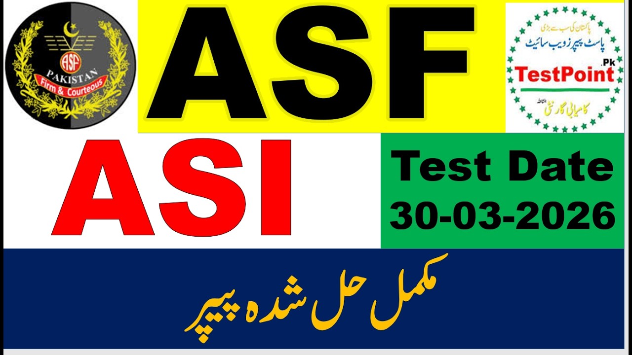 ASF Complete Solved Paper for the post of ASI held on 30-03-2026
