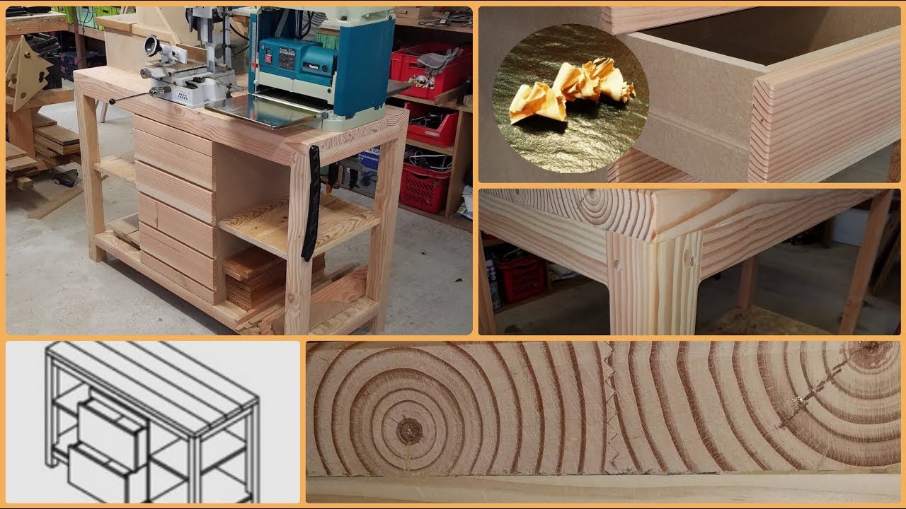 Établi en bois de  récupération diy Workbench