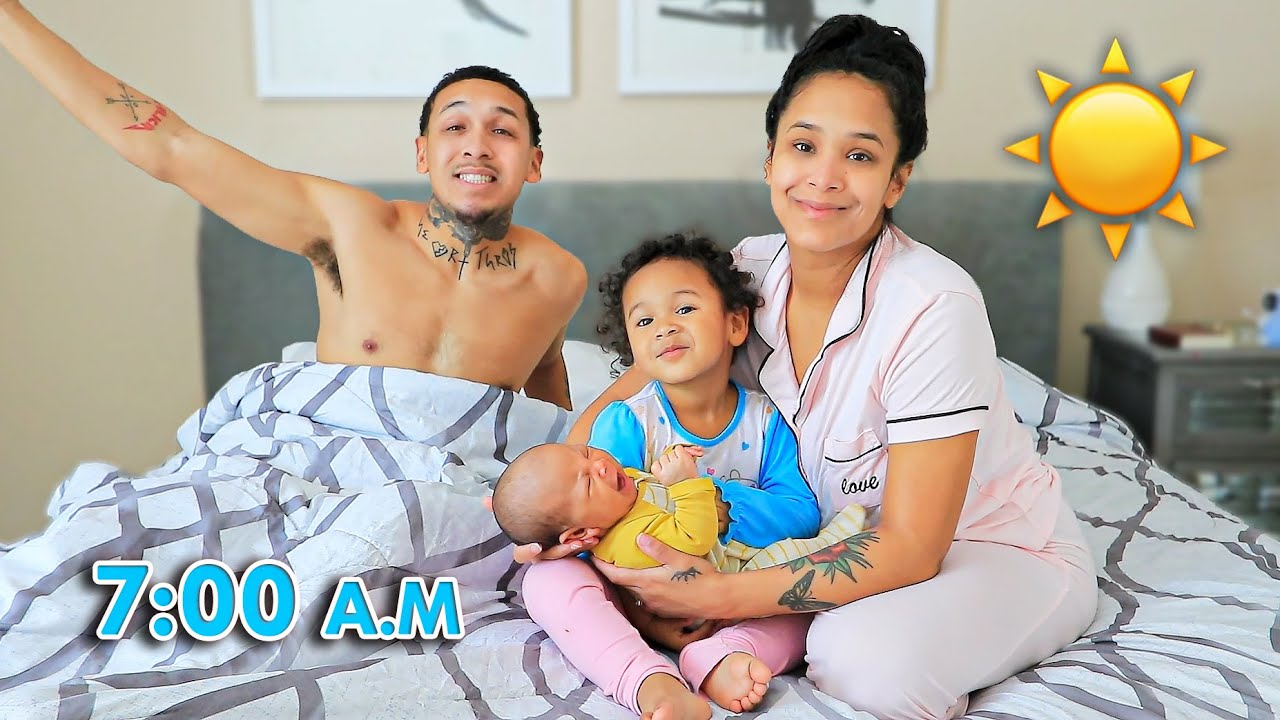 REALEST MORNING ROUTINE WITH NEWBORN AND TODDLER!