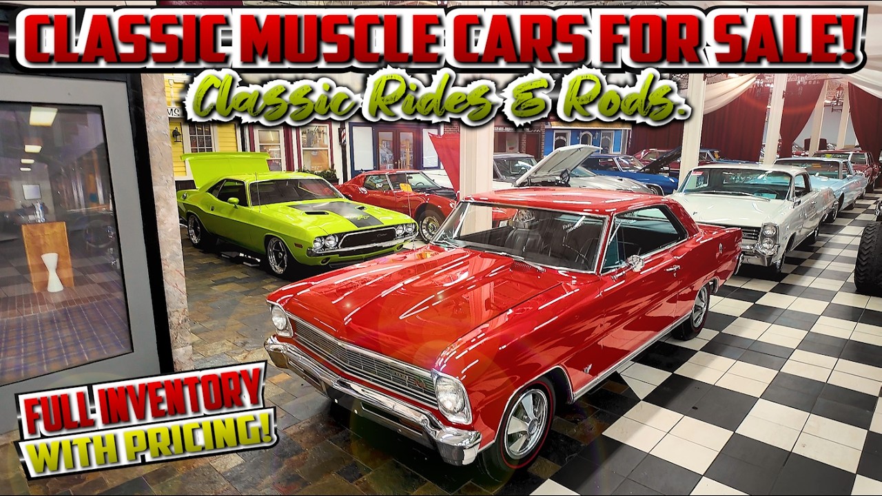 CLASSIC MUSCLE CARS FOR SALE! Classic Cars! Hot Rods! Muscle Cars! Classic Trucks For Sale! Lot Walk