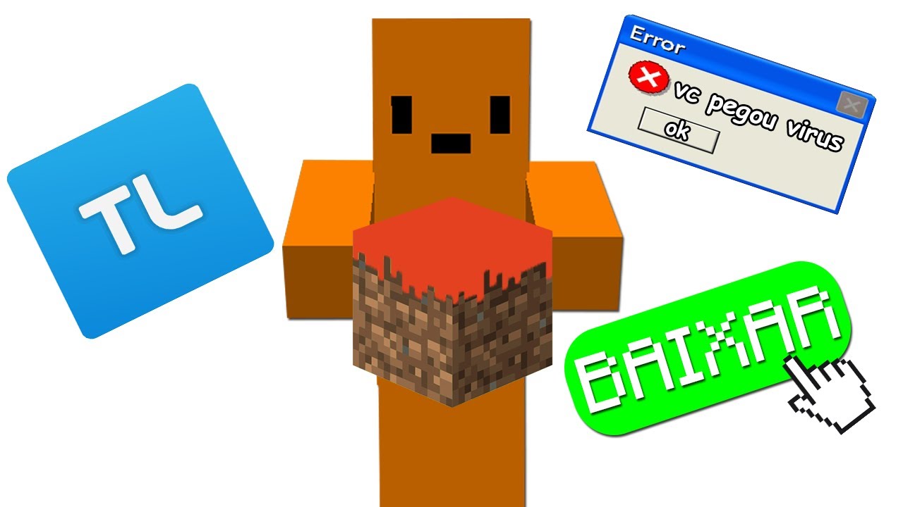 Baixei Minecraft com VÍRUS! (só de meme)