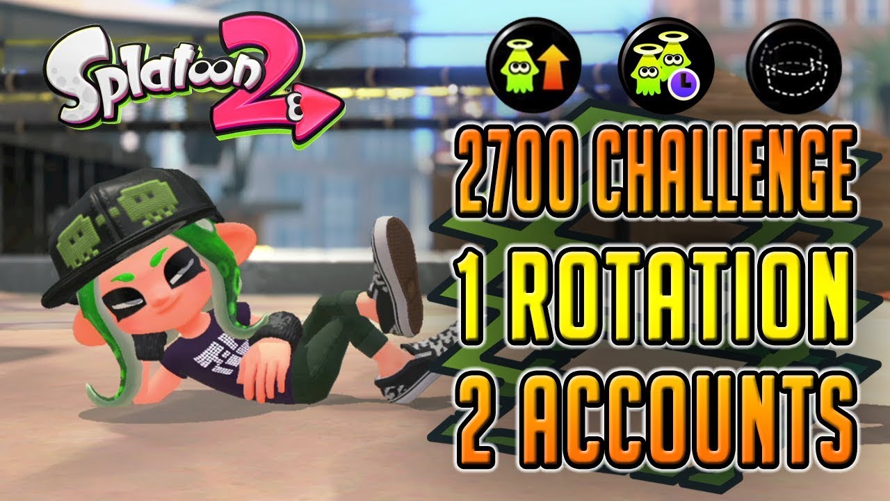 Splatoon 2 - Getting 2700 in a single rotation with two accounts