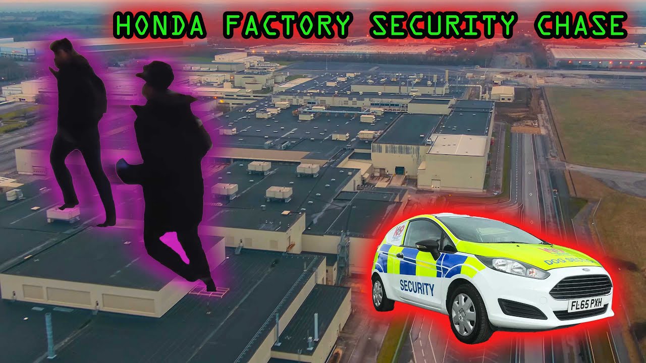 SECURITY CHASE Closed Down Honda Factory Urbex