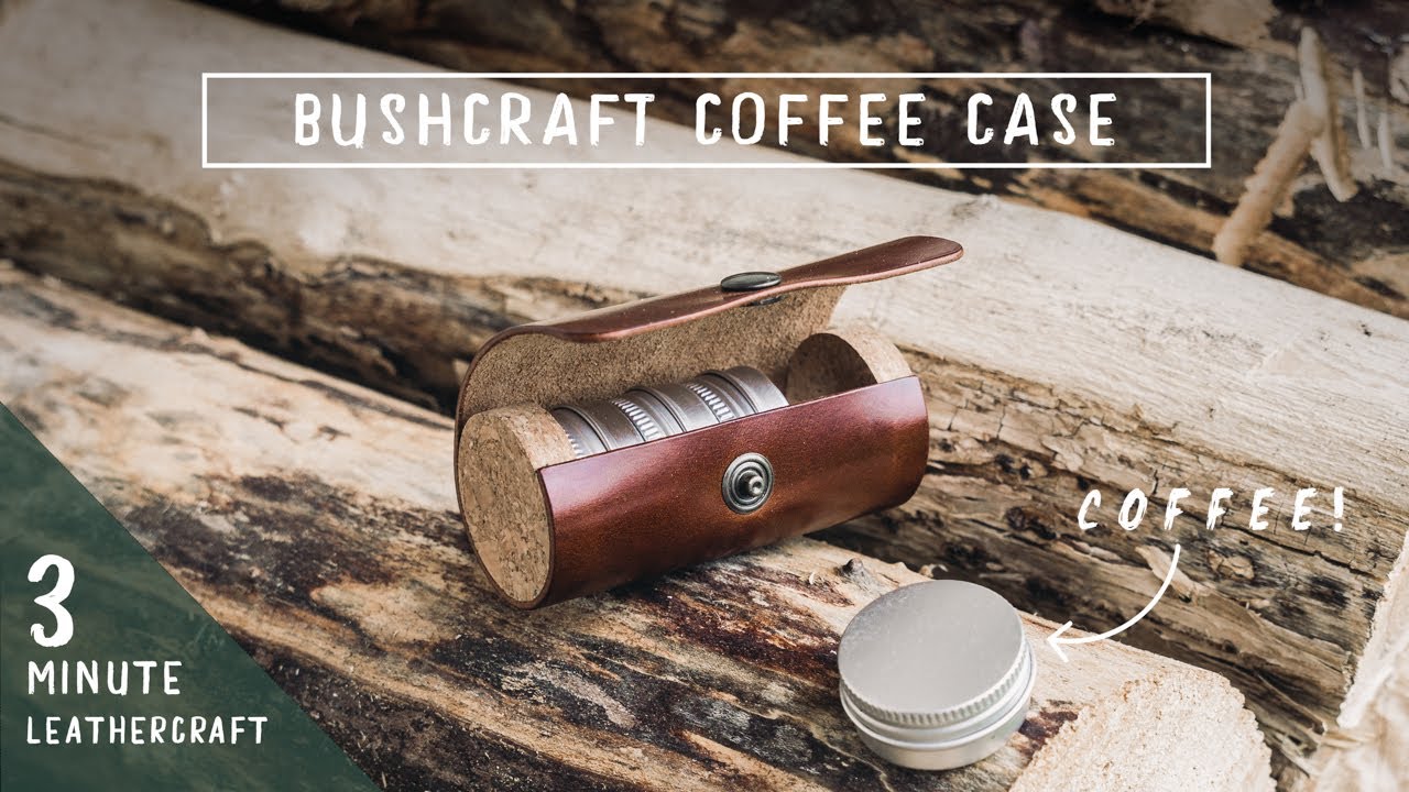 #3MinuteLeathercraft: The perfect BUSHCRAFT IDEA for COFFEE LOVERS || ASMR