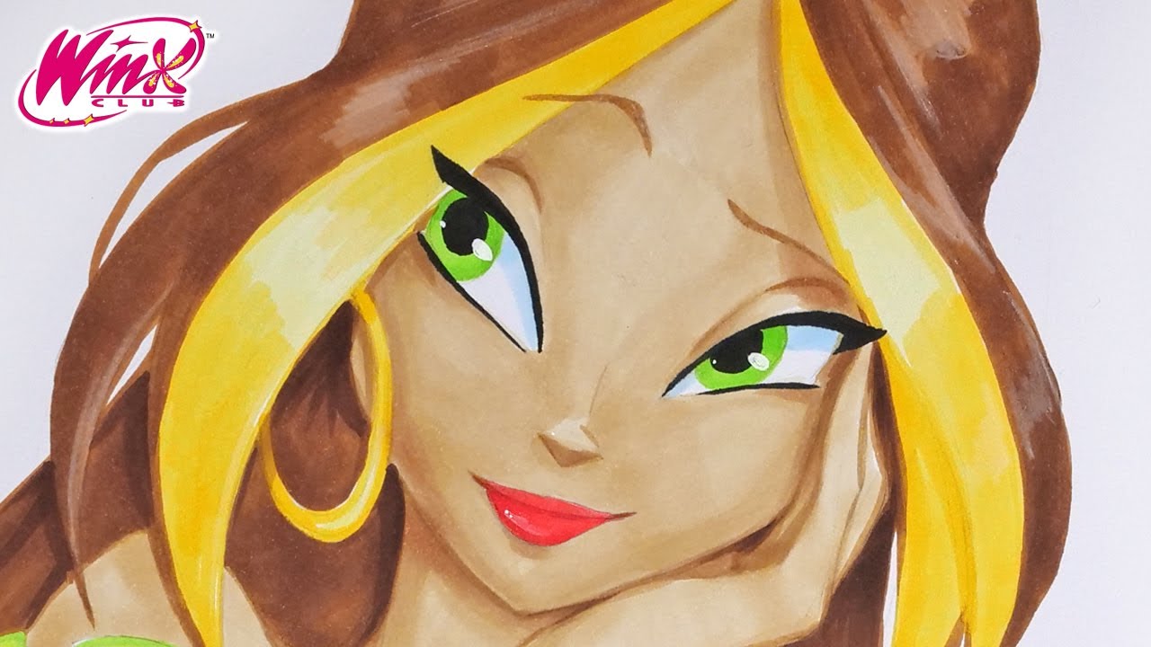 Winx Club - Draw and colour Flora