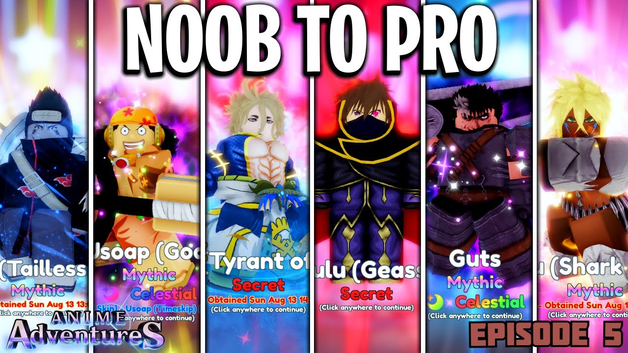 Noob with INSANE LUCK Got Another 2 Mythical Traits and 2 Secret Units in Anime Adventures Roblox