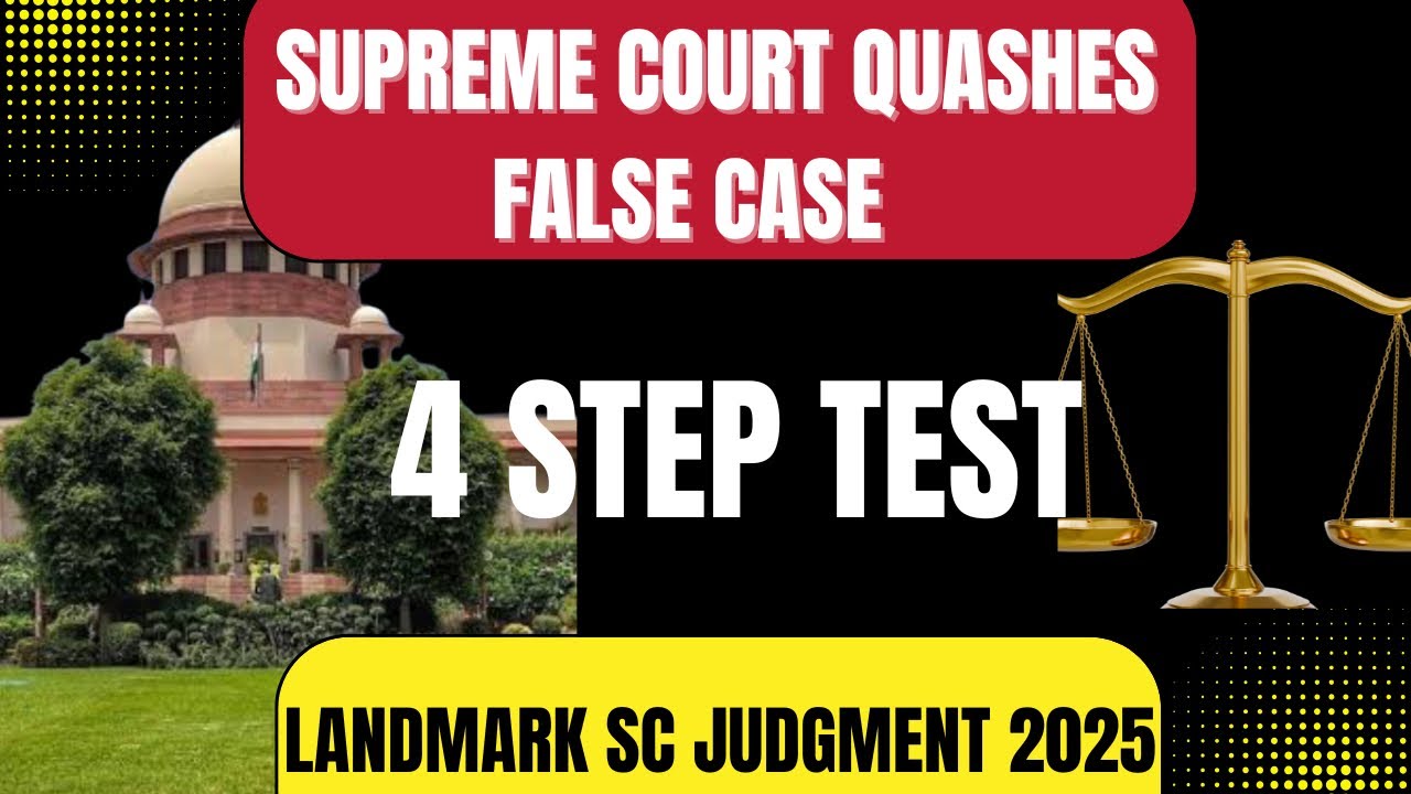 Section 482 CrPC | Supreme Court’s 4-Step Formula to Quash Cases | Atulay Nehra (Hindi)
