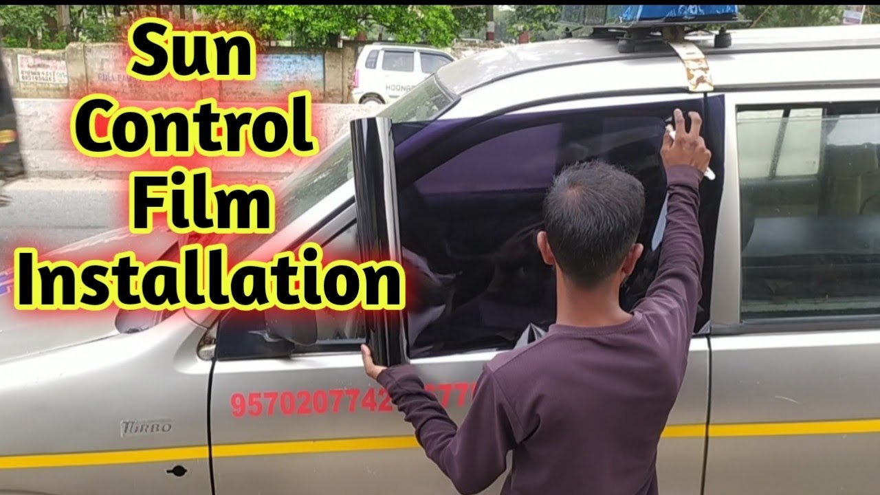 Sun control film installation in tha car / car me film kaise lagate hai