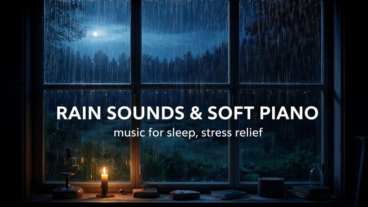 Rain Sounds & Soft Piano – Relaxing Music for Sleep and Stress Relief