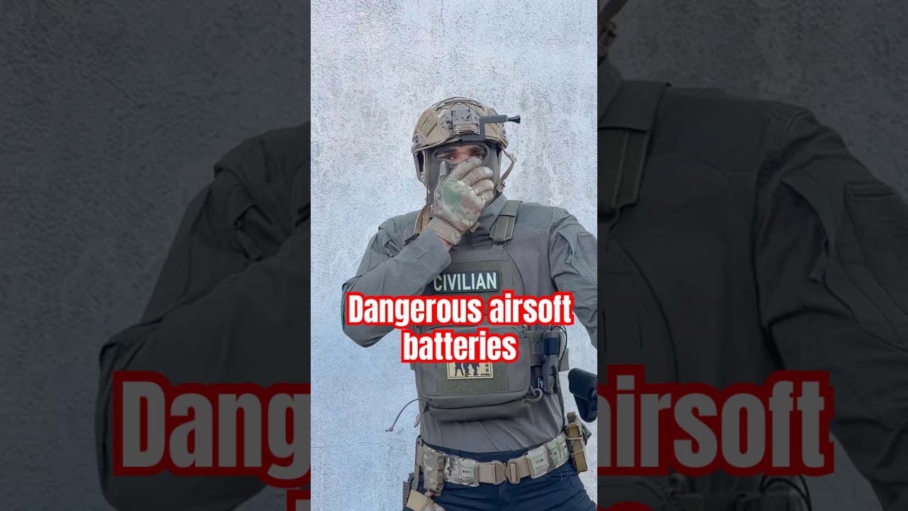 Dangerous airsoft batteries 😱 #airsoft #airsoftgun #airsoftnation